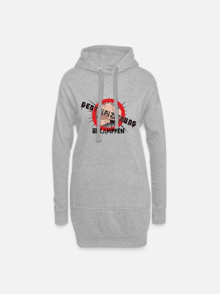 Gentrifizierung Bekämpfen Kampf gegen Yuppies - Hoodie-Kleid - Grau meliert