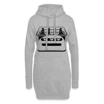 bierkiste bierflasche symbol kiste bier - Hoodie-Kleid - Grau meliert - Vorne