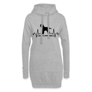 Lagotto Romagnolo - Sweat-shirt à capuche long Femme - gris chiné - Devant