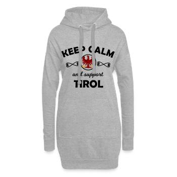 Home Tyrol - Sweat-shirt à capuche long Femme - gris chiné - Devant