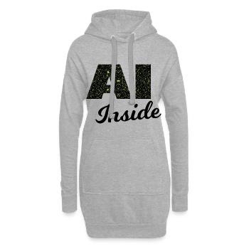L’ingelligence artificielle - Sweat-shirt à capuche long Femme - gris chiné - Devant