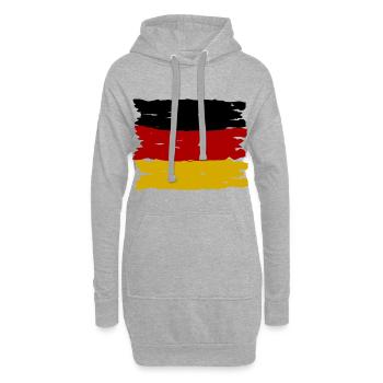 Les fans allemands - Sweat-shirt à capuche long Femme - gris chiné - Devant