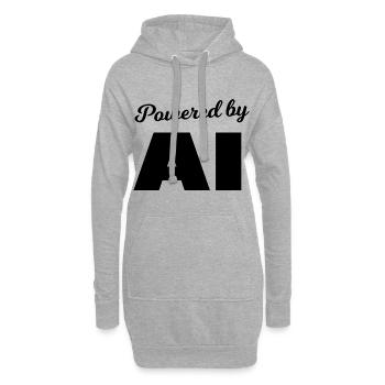 S’adapter grâce à l’IA - Sweat-shirt à capuche long Femme - gris chiné - Devant