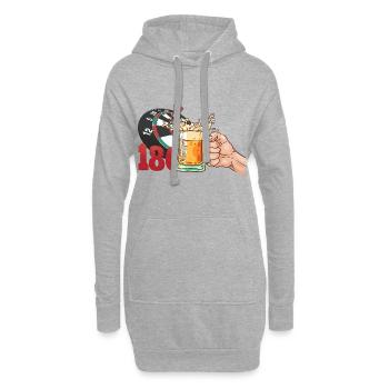 Fléchettes, Bière, Fléchettes, Alcool, Boire, Alcool, Pub - Sweat-shirt à capuche long Femme - gris chiné - Devant
