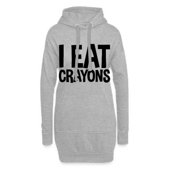 I Eat Crayons - Hoodie-Kleid - Grau meliert - Vorne