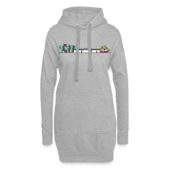 Dundee City Skyline V&A Museum Linienzeichnung - Hoodie-Kleid - Grau meliert - Vorne