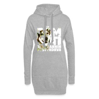 NASSU Jämpti 01 - Sweat-shirt à capuche long Femme - gris chiné - Devant