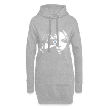 Je peux te voir - Sweat-shirt à capuche long Femme - gris chiné - Devant