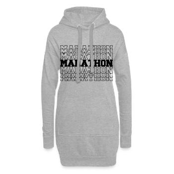 marathon - Sweat-shirt à capuche long Femme - gris chiné - Devant