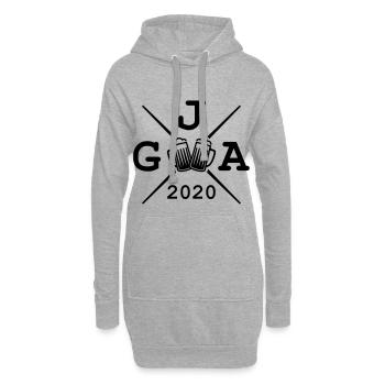 jga 2020 bier - Hoodie-Kleid - Grau meliert - Vorne