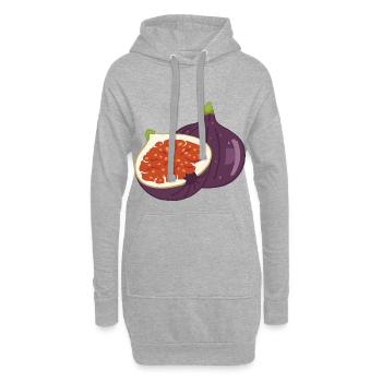 Digitale Feige - Hoodie-Kleid - Grau meliert - Vorne