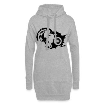 Motocross Moto Motorsport - Sweat-shirt à capuche long Femme - gris chiné - Devant