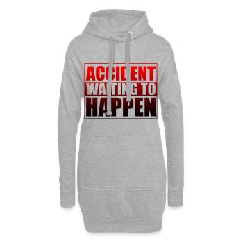Accident en attente de se produire 3 - Sweat-shirt à capuche long Femme - gris chiné - Devant