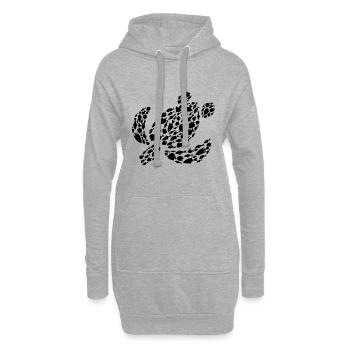 Tortue de mer Animaux de mer Tortue de mer - Sweat-shirt à capuche long Femme - gris chiné - Devant