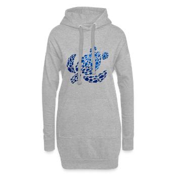 Wasserschildkröte Meer Ozean Tiere Schildkröte - Hoodie-Kleid - Grau meliert - Vorne