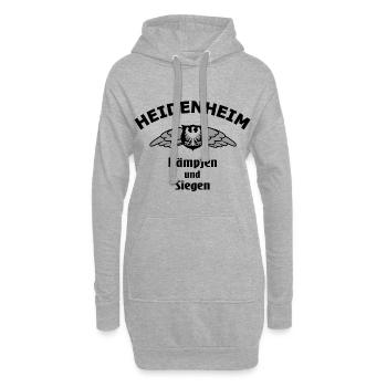 Fans aus Heidenheim - Hoodie-Kleid - Grau meliert - Vorne