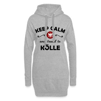Heimweh nach Köln - Hoodie-Kleid - Grau meliert - Vorne