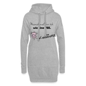 Manchmal bin ich eine Fee - Hoodie-Kleid - Grau meliert - Vorne