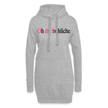weihnachten - Hoodie-Kleid - Grau meliert - Vorne