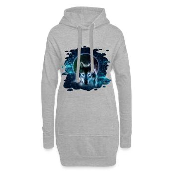 Wolfmond - Hoodie-Kleid - Grau meliert - Vorne