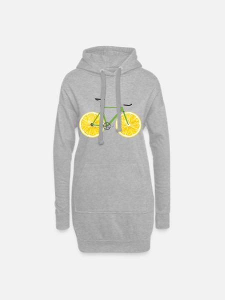 LEMON BIKE ZITRONEN FAHRRAD - Hoodie-Kleid - Grau meliert