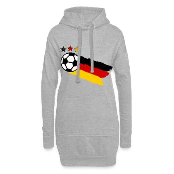 Der deutsche Fußball - Hoodie-Kleid - Grau meliert - Vorne