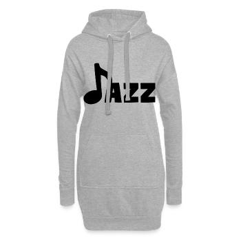 Jazz Musiknote Jazz Soul Blues Musik - Hoodie-Kleid - Grau meliert - Vorne