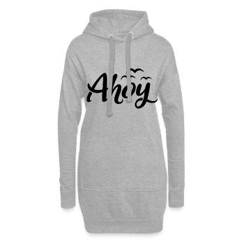 Ohé - Sweat-shirt à capuche long Femme - gris chiné - Devant