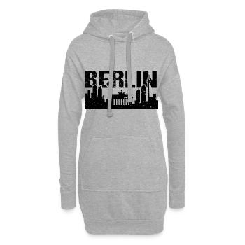 Berlin Skyline Vintage Hauptstadt Berlin - Hoodie-Kleid - Grau meliert - Vorne