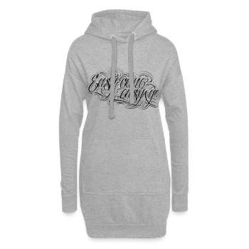 Easy come easy go spruch gangster graffiti skate - Hoodie-Kleid - Grau meliert - Vorne