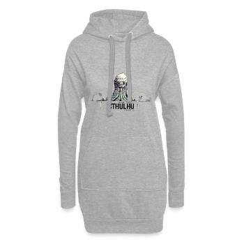 Cthulhu (H. P. Lovecraft) - Hoodie-Kleid - Grau meliert - Vorne
