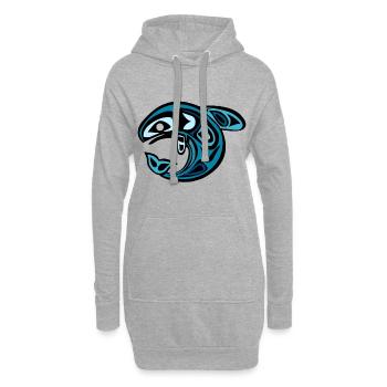 Wal - Hoodie-Kleid - Grau meliert - Vorne