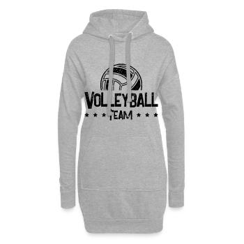 Volley-ball - Sweat-shirt à capuche long Femme - gris chiné - Devant