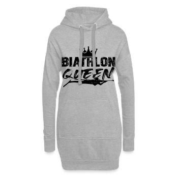 biathlon reine - Sweat-shirt à capuche long Femme - gris chiné - Devant