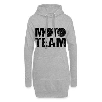 Moto Team Motorcycle Motorsport - Sweat-shirt à capuche long Femme - gris chiné - Devant