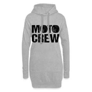Moto Crew Motorcycle Biker - Sweat-shirt à capuche long Femme - gris chiné - Devant