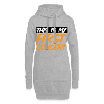 C’est mon premier concert 37 - Sweat-shirt à capuche long Femme - gris chiné - Devant