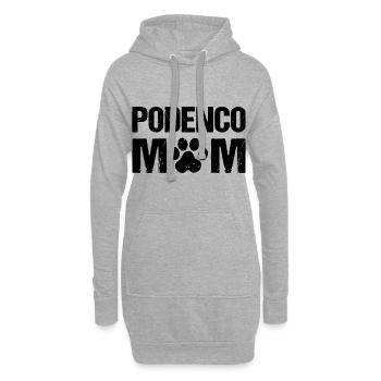 Podenco Mom Podenco Hunde - Hoodie-Kleid - Grau meliert - Vorne