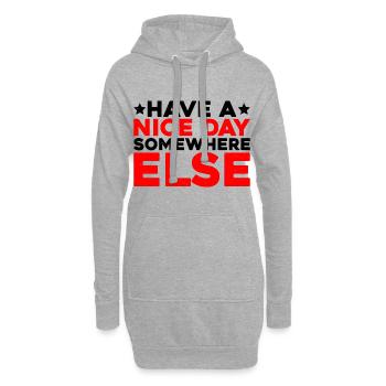 Have a nice day somewhere else 13 - Hoodie Dress - heather grey - Front