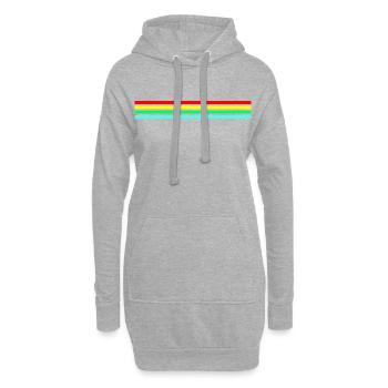 Retro Neonfarbige Friendly Raider - Hoodie-Kleid - Grau meliert - Vorne