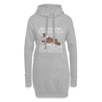 perrodiamonds3 - Hoodie-Kleid - Grau meliert - Vorne