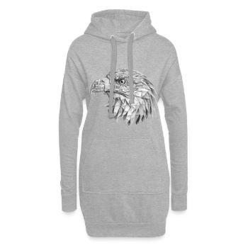 Adler - Hoodie-Kleid - Grau meliert - Vorne