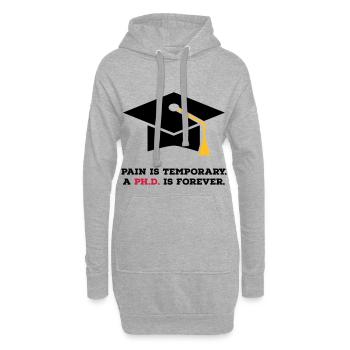 phd - Sweat-shirt à capuche long Femme - gris chiné - Devant