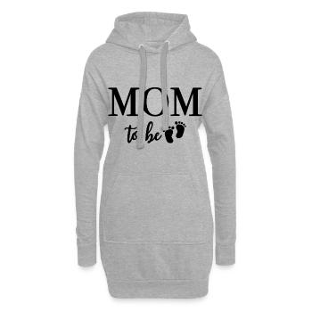 MOM TO BE Baby Schwangerschaft - Hoodie-Kleid - Grau meliert - Vorne