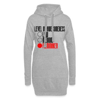 Niveau de génialité, Cinéaste 2 - Sweat-shirt à capuche long Femme - gris chiné - Devant