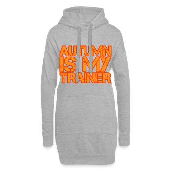 Autumn Is My Trainer - Hoodie-Kleid - Grau meliert - Vorne