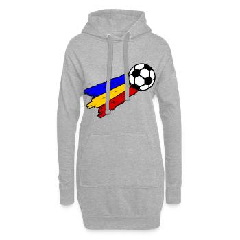 Les joueurs de baseball de Roumanie - Sweat-shirt à capuche long Femme - gris chiné - Devant