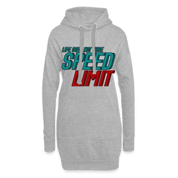 Life Does Not Have Speed Limit 3 - Hoodie-Kleid - Grau meliert - Vorne
