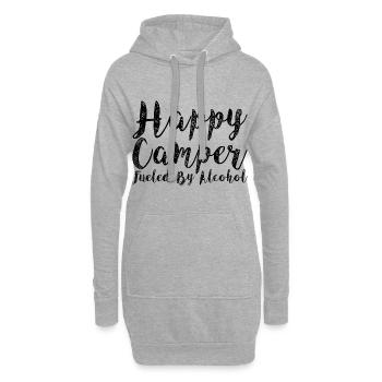 Un campeur heureux alimenté par l’alcool 4 - Sweat-shirt à capuche long Femme - gris chiné - Devant