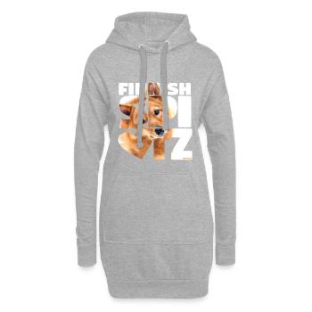 NASSU Finnish Spitz 01 - Hoodie Dress - heather grey - Front